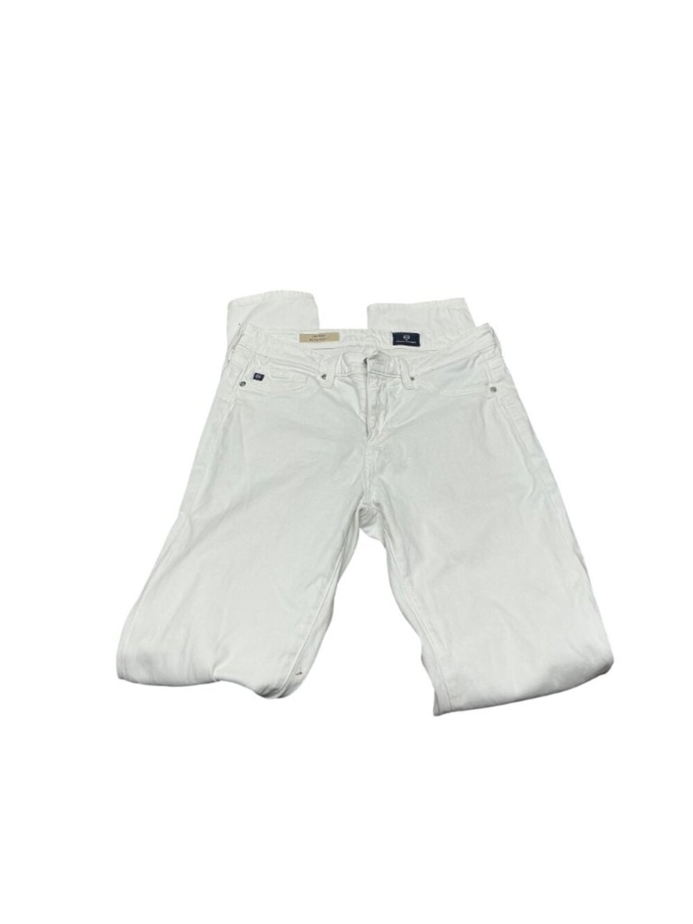 AG Adriano Goldschmied The Prima Mid-Rise Cigarette White Jeans  Sz 25R